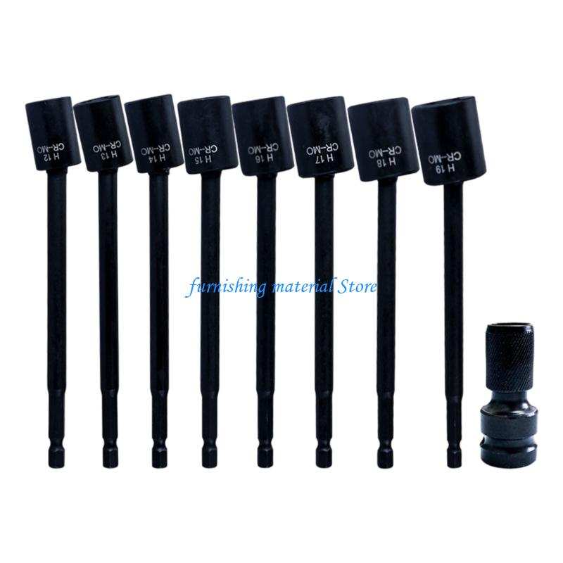 Y5GD 8pcs Swivels Sockets Wrenches Adapters Alloy Steel Construction Suitable with Power Tool Maintenance