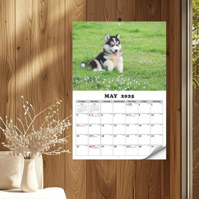 Dog-Themed Eco-Friendly Wall Calendar Animal 13-Month Planner
