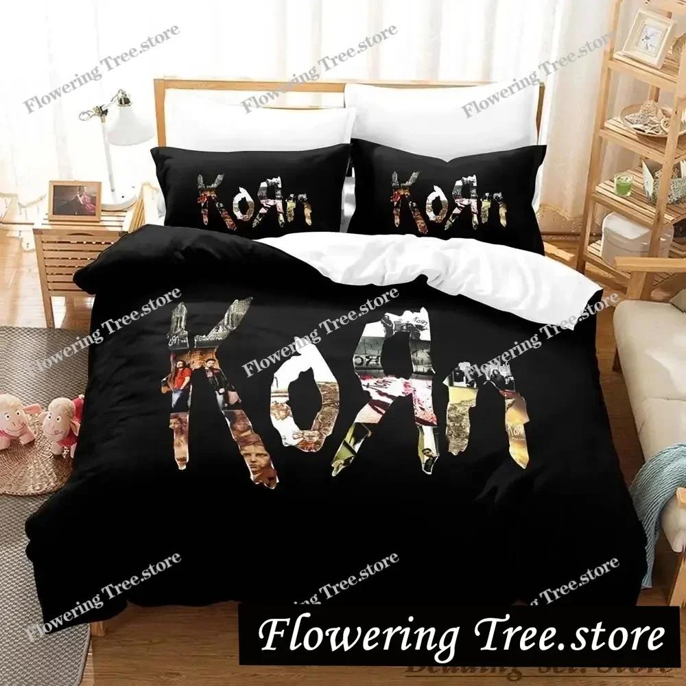 Korn Rock Bedding Set Single Twin Full Queen King Size Bed Set Adult Kid Bedroom Duvetcover Sets Anime Parure De Lit Bed