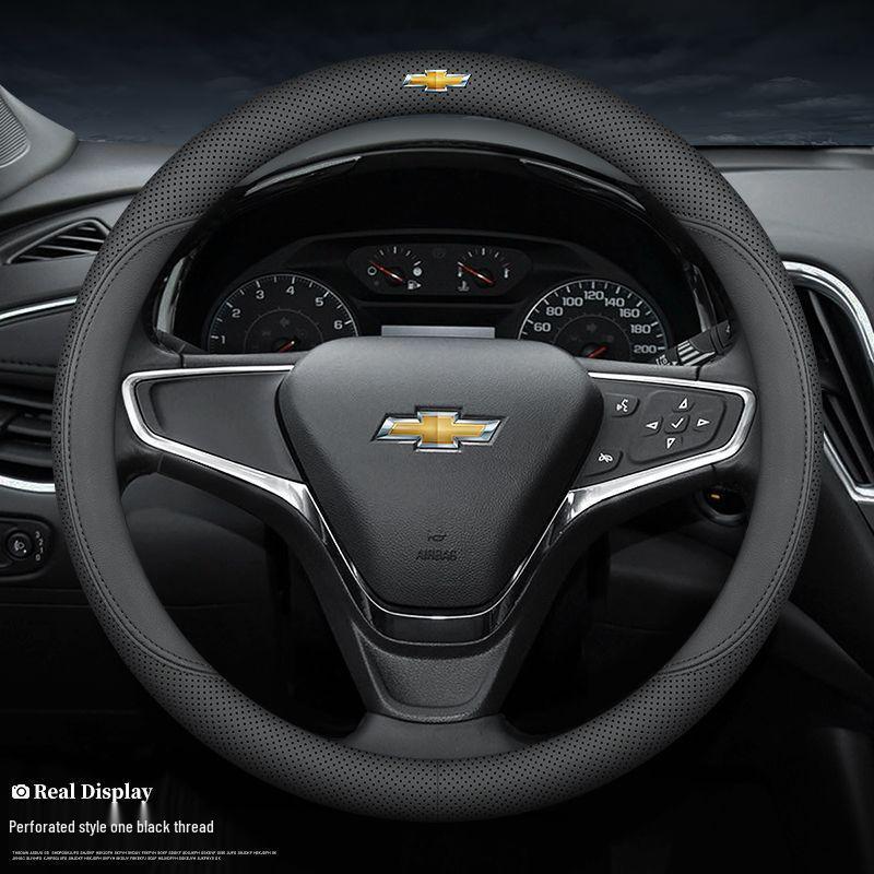 Genuine Leather Chevrolet Steering Wheel Cover for Cruze, Lanos, Sail, Malibu XL, Cavalier, Orlando, Equinox