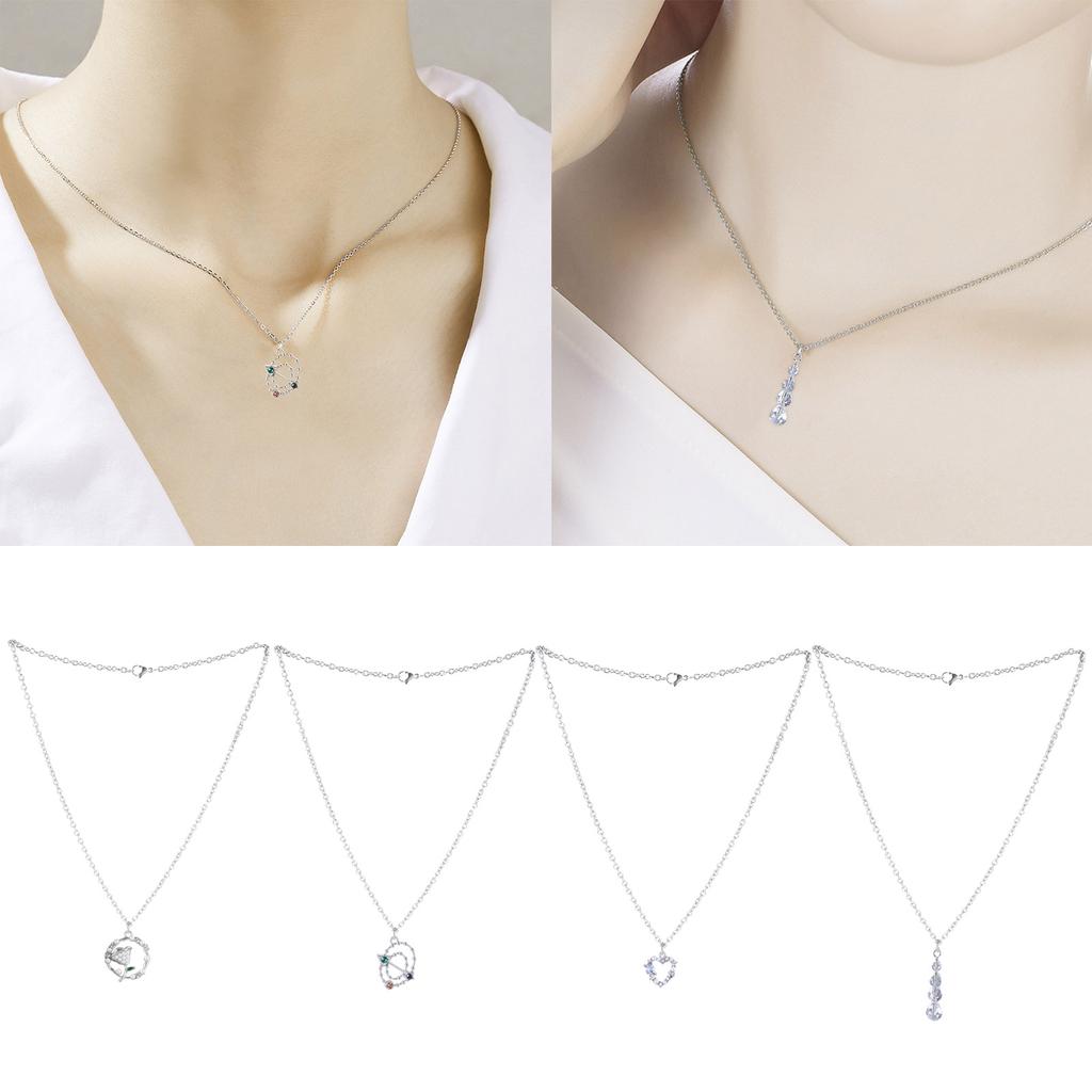 Versatile Use Alloy Pendants Necklace Craft Supplies Portable for Jewelry Making Featuring Heart Flower Designs