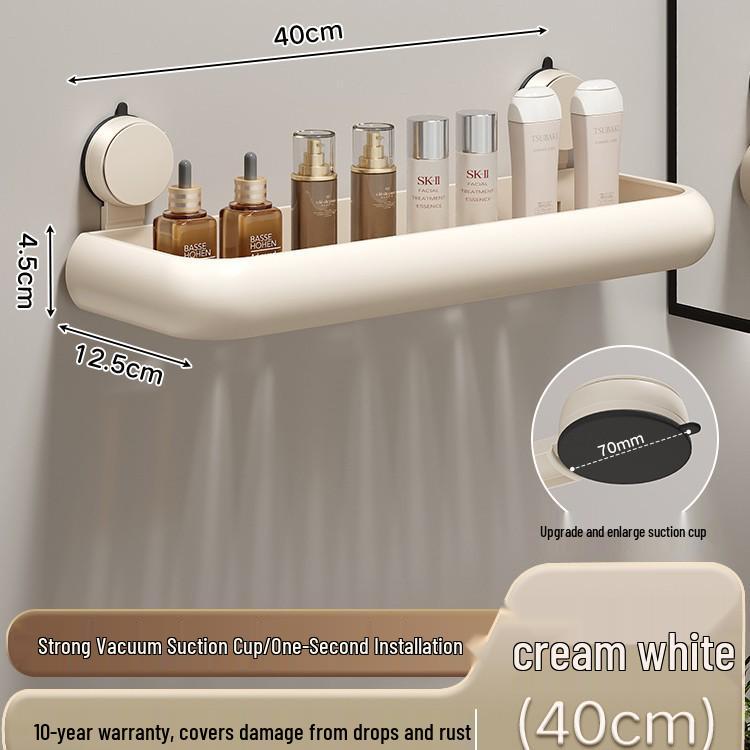 Punch-Free Gunmetal Bathroom Shelf: Wall-Mounted Storage for Vanity & Toilet