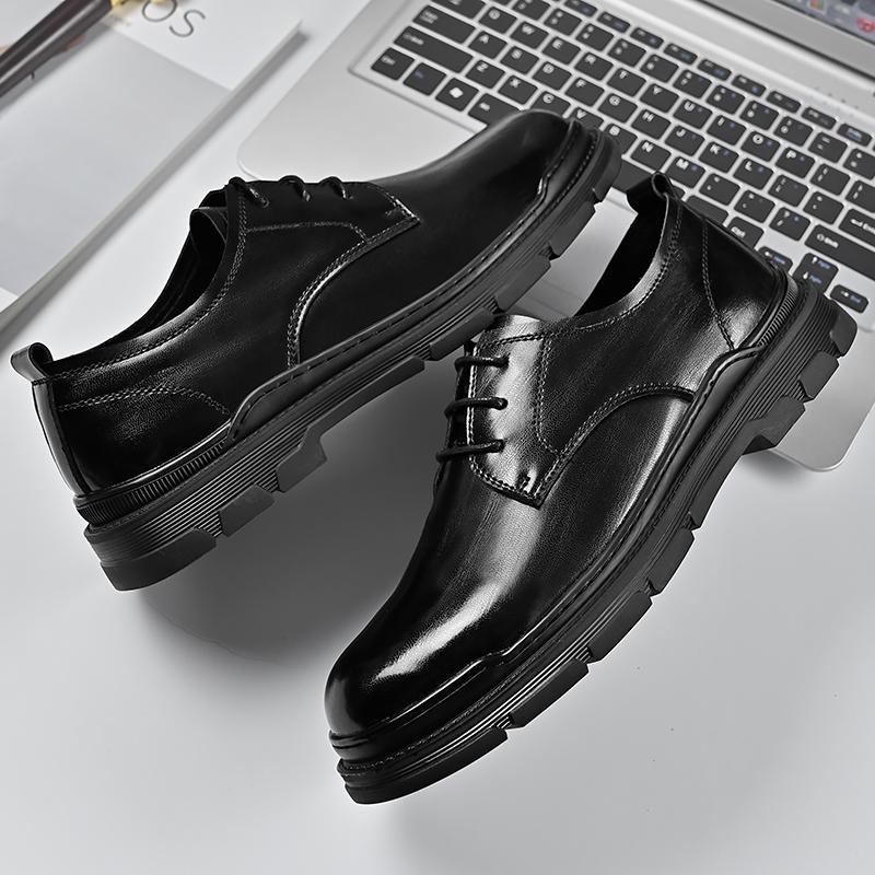 Fashion Outdoor Sneakers Mens Dress Shoes Retro Male Leather Business Male Baroque Shoes Casual Mens Oxford Work Footwear