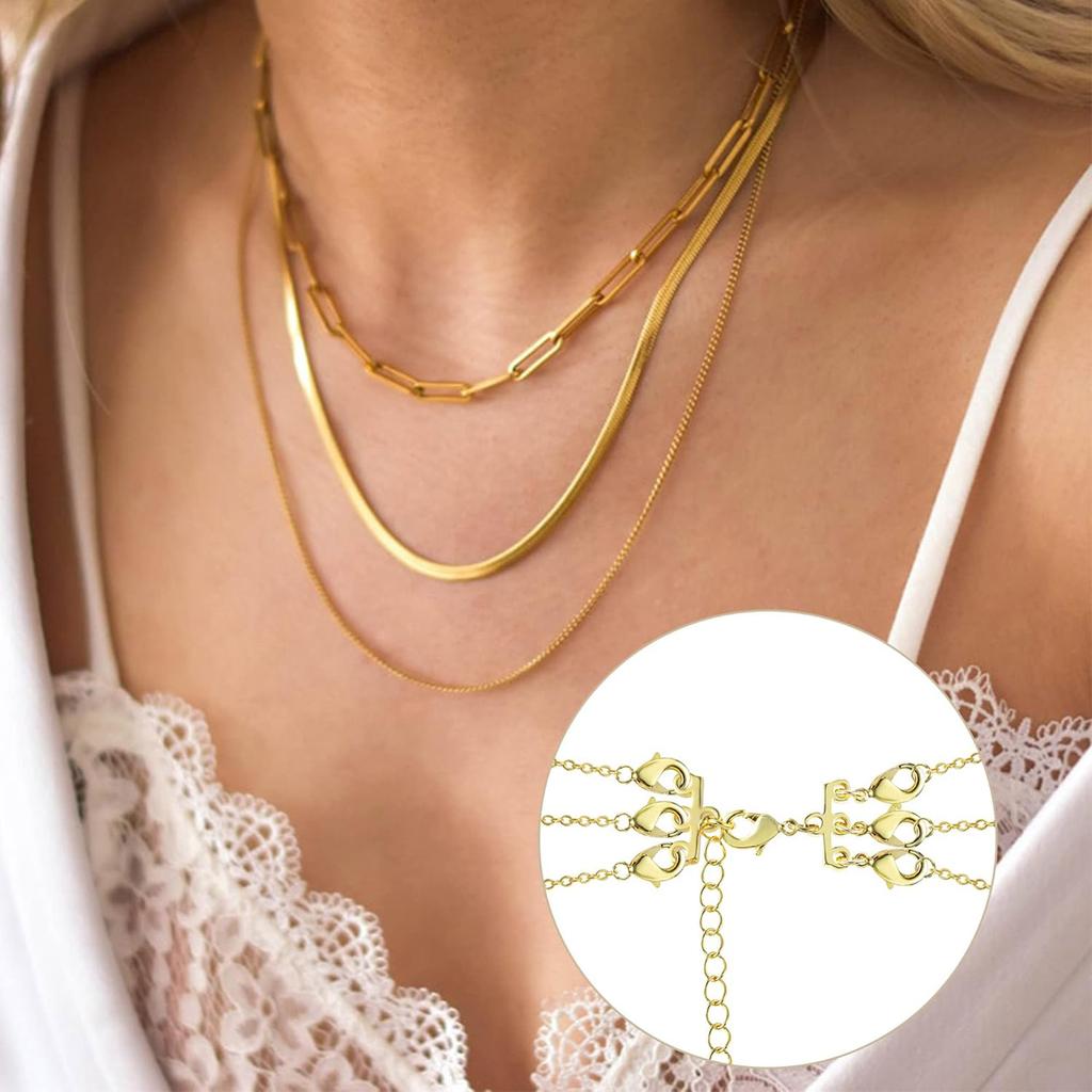 Stylish Tube Lock Necklace Clasps Bracelet Layering Clasps Multi Tube Lock Necklaces Clasps Separator Alloy Material