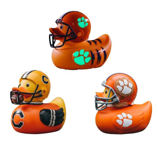 Rugby Football Duck Figurine Cartoon Duck Statue Animal Sculpture Home