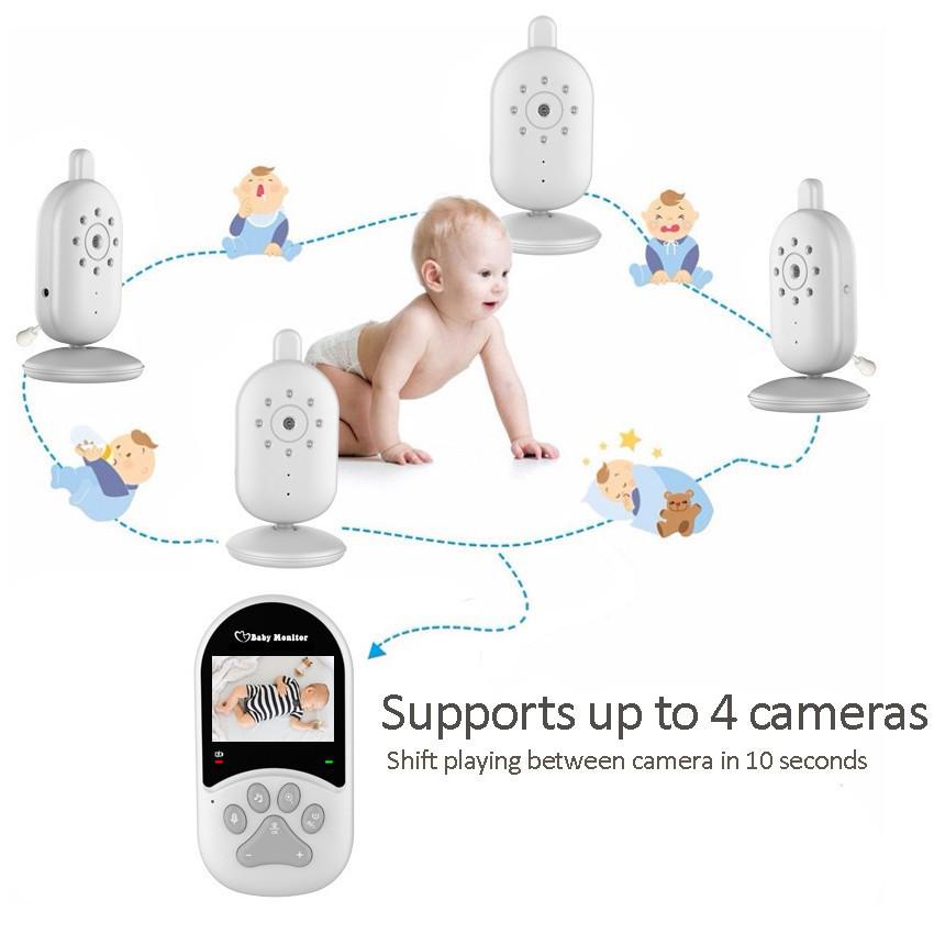 2.4" Baby Monitor with Two-Way Intercom & Temperature Sensor