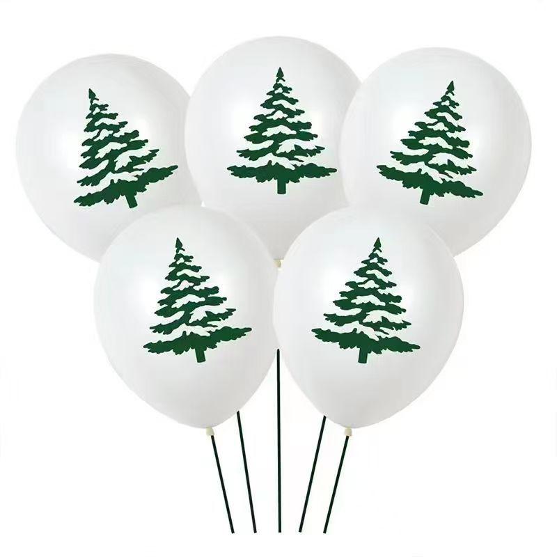 12-Inch Thick Christmas Eve Balloons – Santa Claus Print for Mall Event Decoration