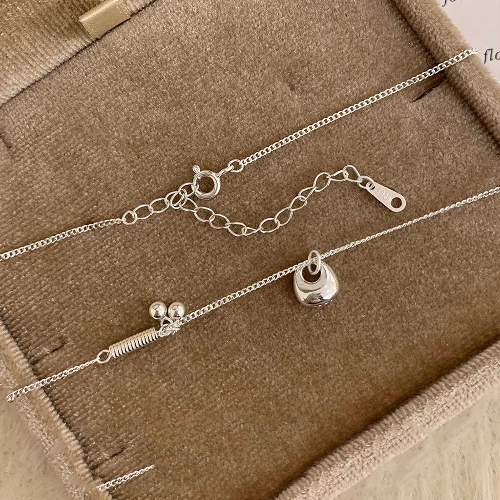 Xiaomi S925 Sterling Silver Necklaces For Women Simple Minimalist Pendant Necklaces Waterdrop Shape Necklace Birthday Gift