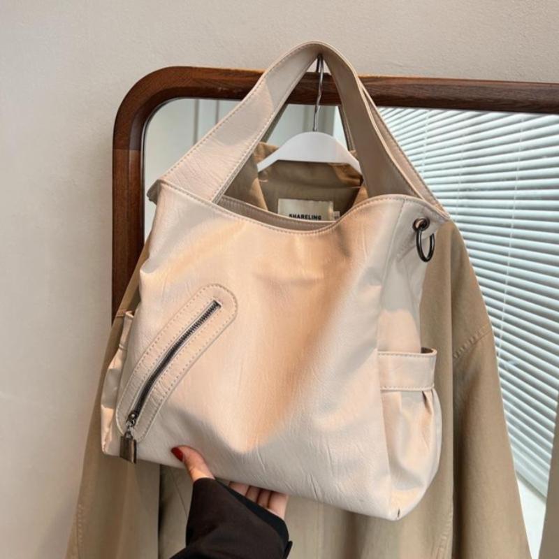 Retro Women's PU Leather Handbag Large Capacity Shoulder Bags Ladies Soft Leather Crossbody Bags for Daily Commute Work Shopping and Weekend Outings