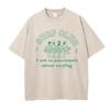 Unisexs  Summer Washed Vintage Short Sleeve g Heavy  Pure Cotton LooseFitting Beach Style Pattern TShirt