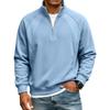 Men's Raglan Stitching Stand Collar Zipper Casual Loose Sweatshirt