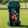 Mülleimer Aufkleber Wasserdichte Blumen Aufkleber Florale Aufkleber, Selbst?Klebende Mülltonnen-Aufkleber, Vintage-Muster-Dekor für Outdoor-Aufbewahrungsboxen
