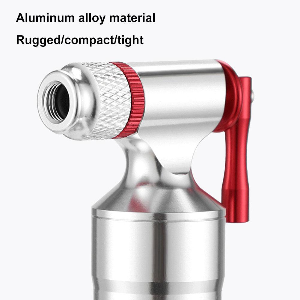 Mini Bicycle CO2 Pump Portable Tire Inflator Aluminum Alloy CO2 Bike Tire Inflator Cycling Accessories Automatic Pump