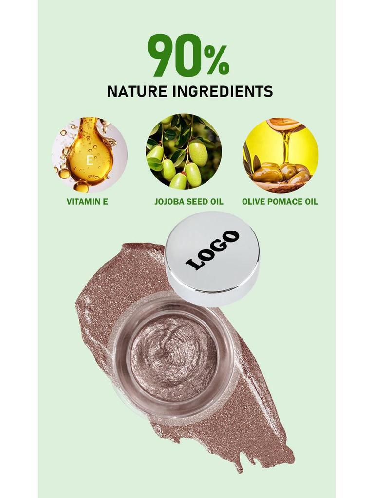 Shimmery Waterproof Pearlescent Eyeshadow Cream – Long-lasting, No-smudge, Vibrant Pigment