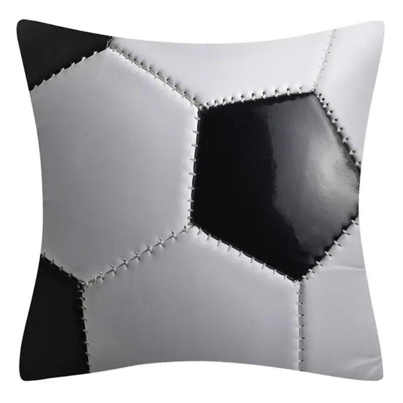 Vikama Sports-Themed Rugby And Basketball Decorative Square Cushion Cover, Suitable For Cars, Sofas, Offices, And Home Decor
