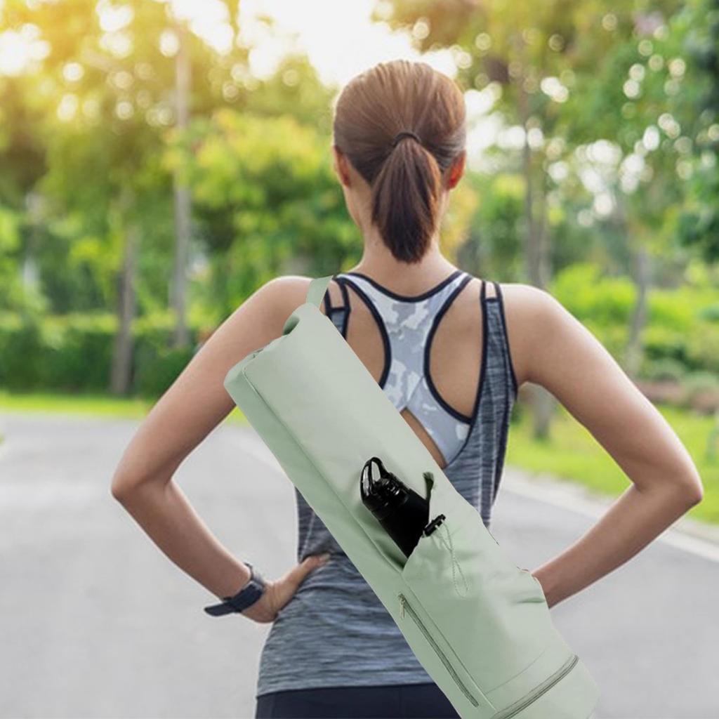 Yoga Mat Yoga Mat Case with Adjustable Yoga Mat Yoga Works Mat Gym Bag with Zipper and Perfect for Yoga Mat Easy To Green LOL-FUN Bag, Strap, Storage,