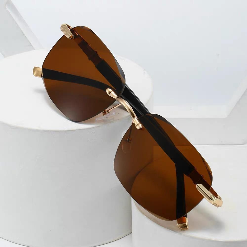 X2018 Rimless Metal Sunglasses for Men - Ideal for Fishing & Driving, Trendy Women's Fashion Accessory