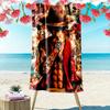 Pirate Anime Print Beach Towel, Large Soft Quick Dry Towel for Beach Camping Swimming