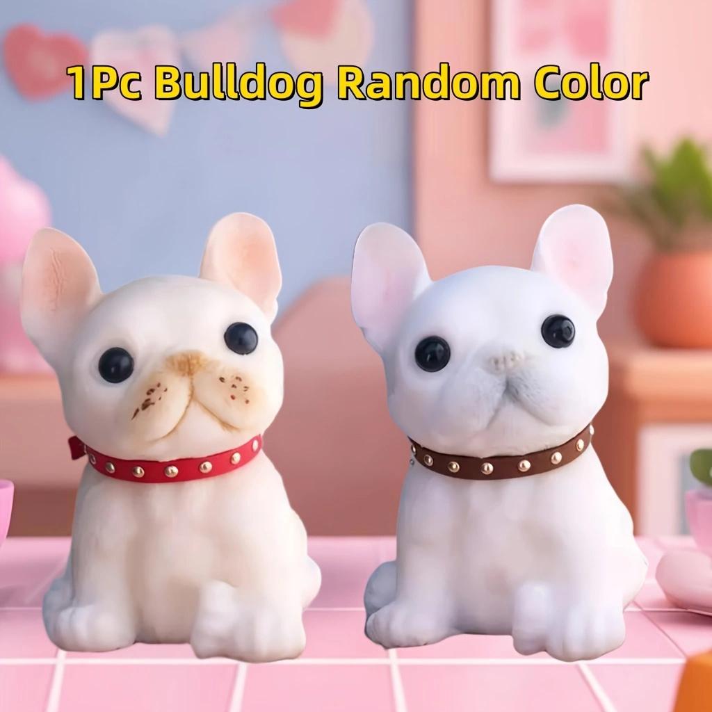 Squishy Puppy Animal Squeeze Toy Kids Soft Pinch Bulldog Pug Pop Fidget Toys Dog Desktop Office Decor Entertainment Games Gift