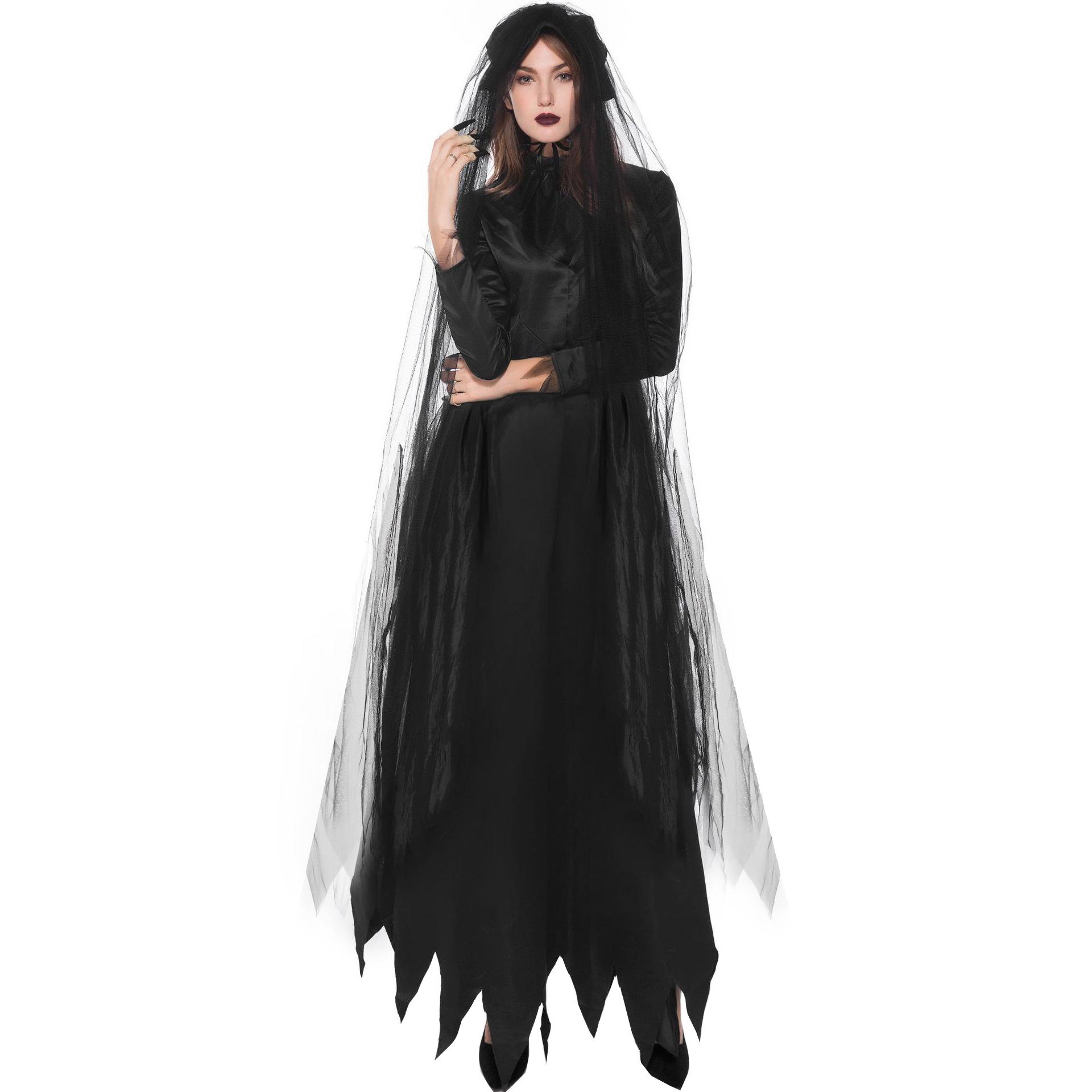 

Women s Halloween costumes cosplay vampire bridal costumes, adult women s stage costumes XXL чорний