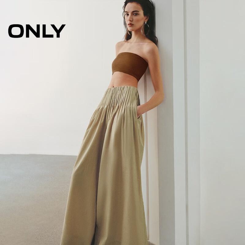 ONLY Women's Pleated Wide-Leg Trousers