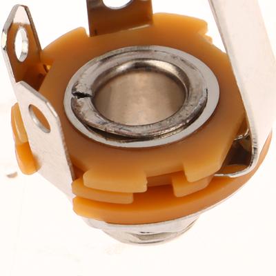 6.35 6.5 Mono garso kabelio lizdo kištukas adapteris korpusui lituoti 5 vnt. 6.35 mm 2 kontaktų polius 1/4" moteriškas panelės tvirtinimo maitinimo lizdo jungtis