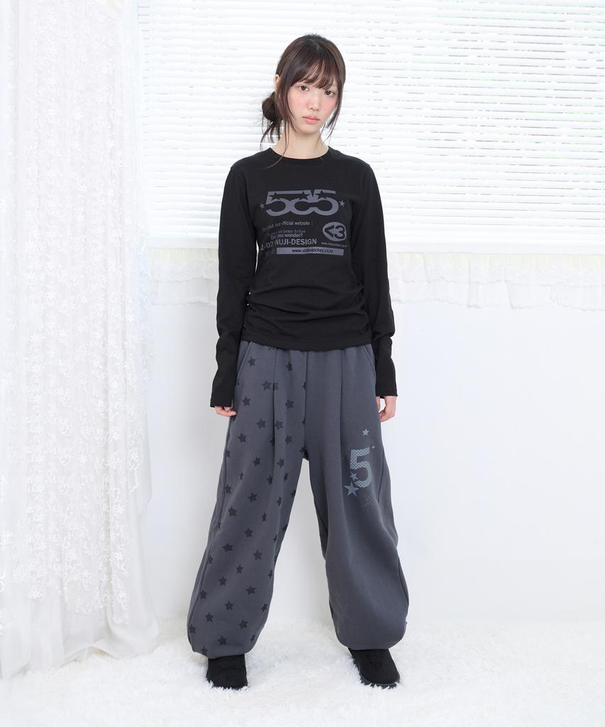 VIDEO JOCKEY Star Number 5 Sweatpants [Charcoal]
