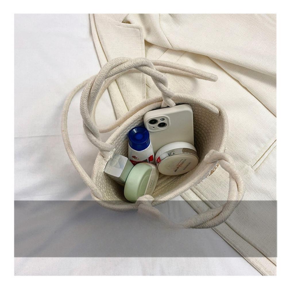 Hand Woven Bag, Eco-friendly, Handbag, Flower Bag, Shoulder Bag, Solid Color, Storage Bag, Vacation Bag, Crossbody Bag