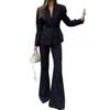 Western Style New Fashion Blazers Pants Two-Piece Suit Jacket Long Pants Set