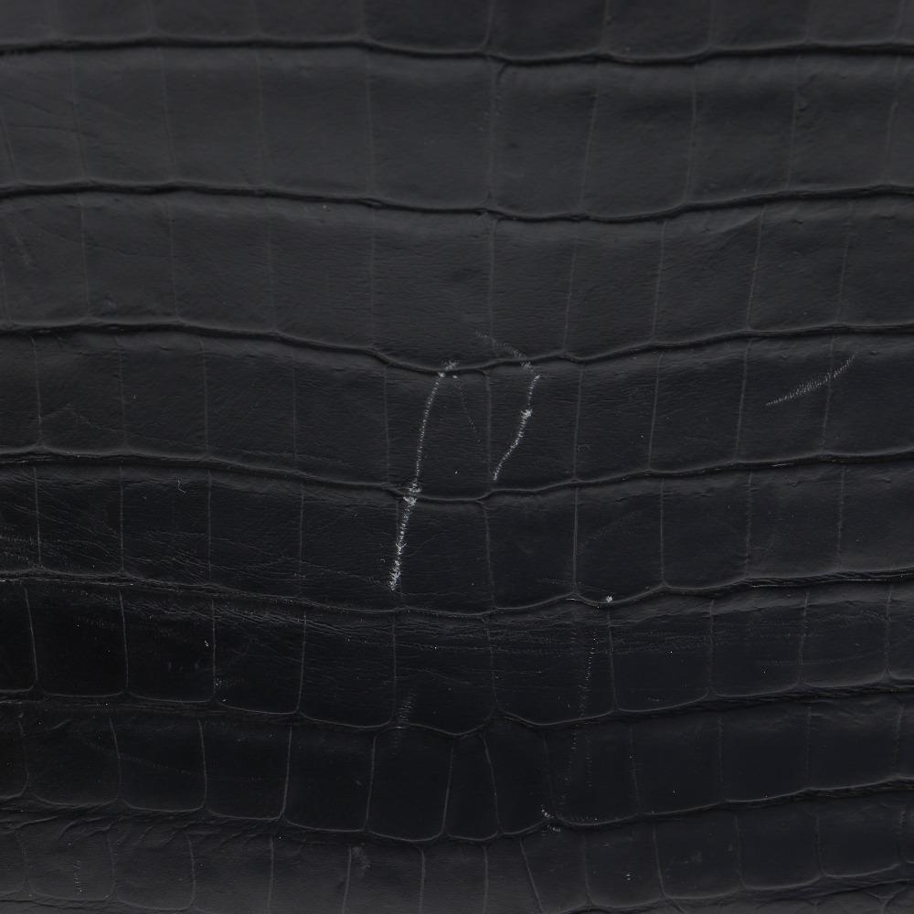 Salvatore Ferragamo Vala Handbag AQ-21 8252 2WAYShoulder Black/gold Embossed Leather Women Used