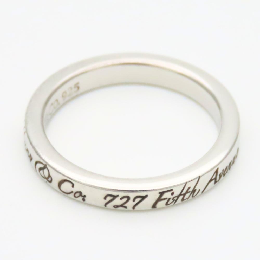 Używany TIFFANY&Co. Pierścionek Notatki Wąski EU#49 Srebro925 2,7g Srebrny Klasyczny