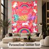 Fantasy Magic (112) Theme Custom Tapestry Personalized Custom Name Text Wall Hanging Tapestry Home Decor Background Cloth