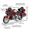 1:11 Honda Gold Wing GL800 2025 Motorcycles Models Cars Toys Rubber Tires with Light Music Miniature Model Toddler Kids Gifts