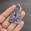 Natural Chevron Amethyst Gemstone 925 Sterling Silver Jewelry  Pendant 2.2" AJP-1932