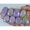 309Cts. Natural Stichtite Cushion Shape Cabochon Loose Gemstone 8Pcs Lot C-1223