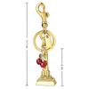 Fashionable Fruits Construction Tower Car Keychain For Women Girls High-End Backpack Decoration Exquisite Accessories Gifts