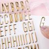 New 1/3 Sheets 3D Gold Letter Number Stickers Letters Self Adhesive Stickers For DIY Crafts Scrapbooking Decorative Decal