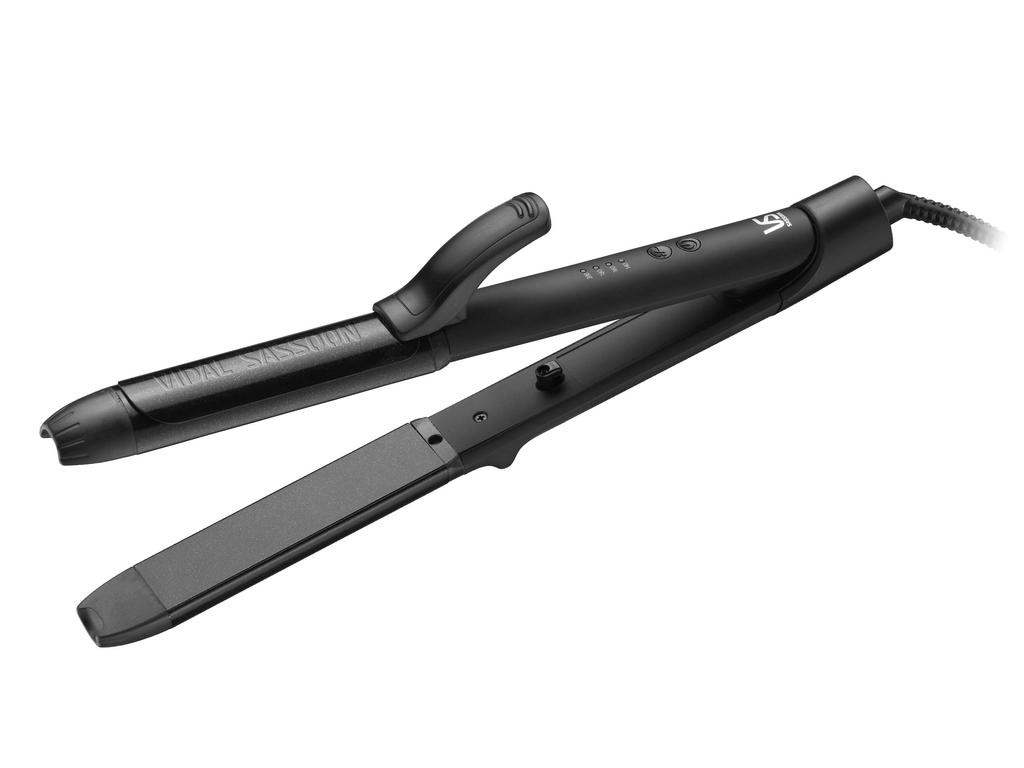 Vidal Sassoon Curl Straight Hair International 4 Temperature Negative Black VSI-3250/KJ 2-Way & Iron, 32mm, Basic, Compatible, Settings, Ion,