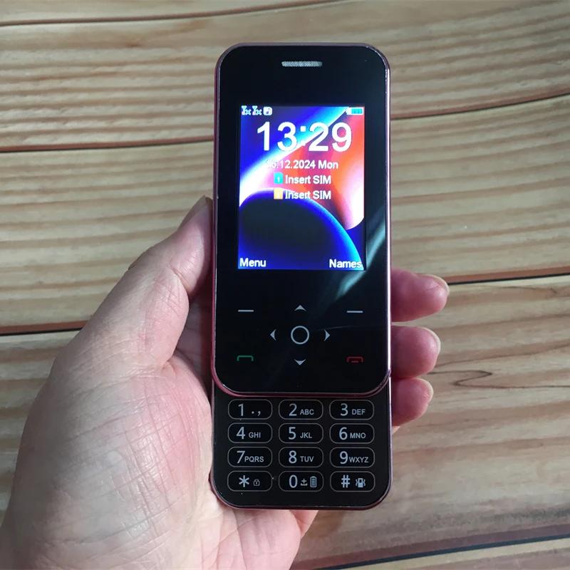 Telefon mobil cu capac glisant 2,4" 2G GSM Dual SIM MP3 MP4 Cameră Magic Voice Lanternă Speed ​​Dial FM Mini telefon mobil pentru femei