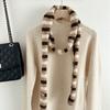 Narrow Cashmere Knitted Scarf Thickened Winter Shawl Soft Striped Scarf  Daily