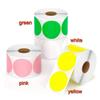 Etichetă autocolantă cu coduri de culoare de 2 inch, autocolante adezive cu puncte circulare, autocolante rotunde solide, verde/galben/roz