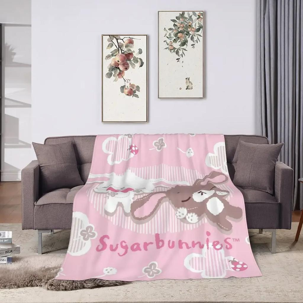 Coperte Sugarbunnies Morbida Calda Coperta Plaid in Flanella Biancheria da Letto per Letto Soggiorno Picnic Viaggio Casa Divano