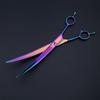 Colored Curved Scissors for Pet Grooming, Dog Hair Trimming Scissors