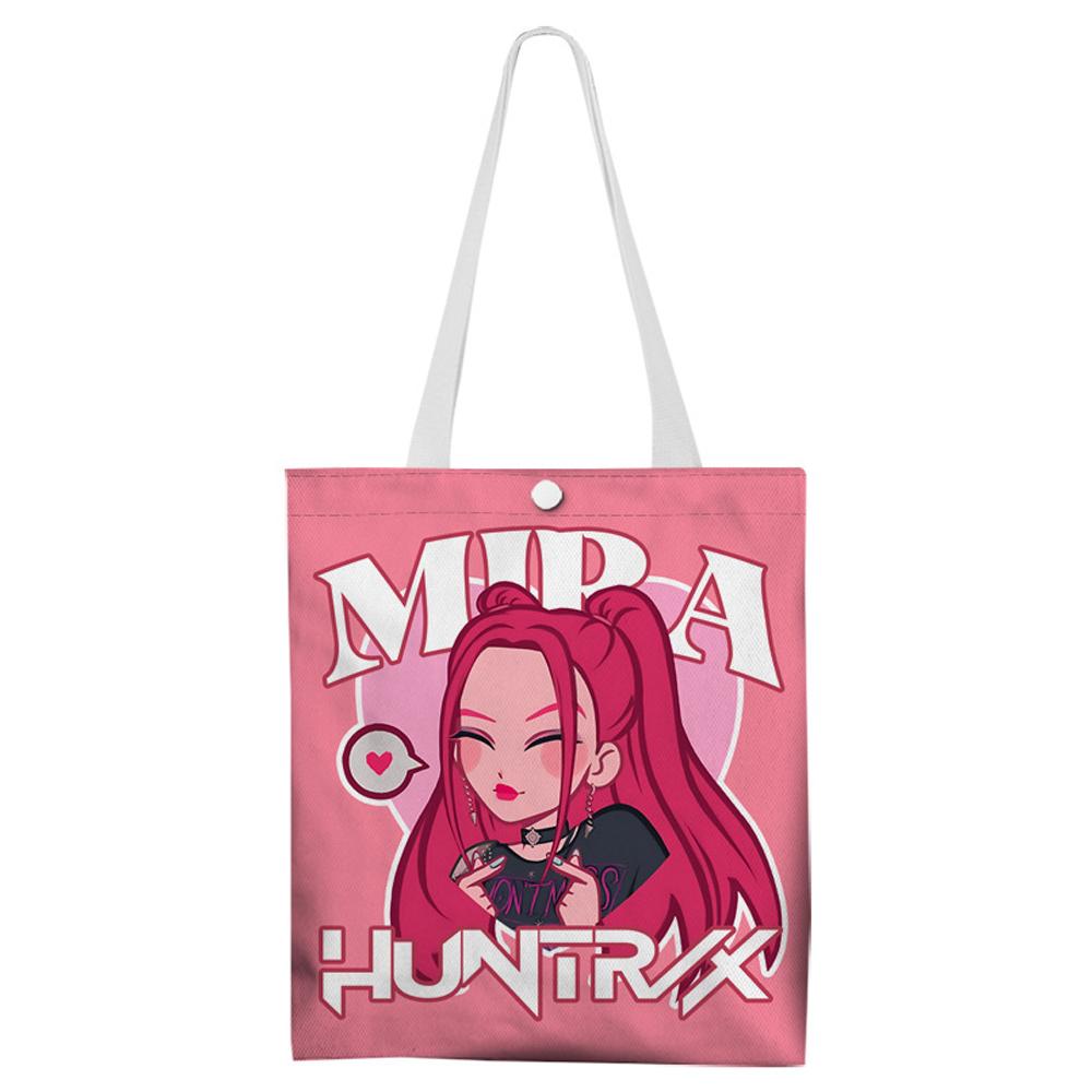 KPop Demon Hunters Cartoon Movie Merchandise Canvas Bags Shopping Bags Shoulder Bags