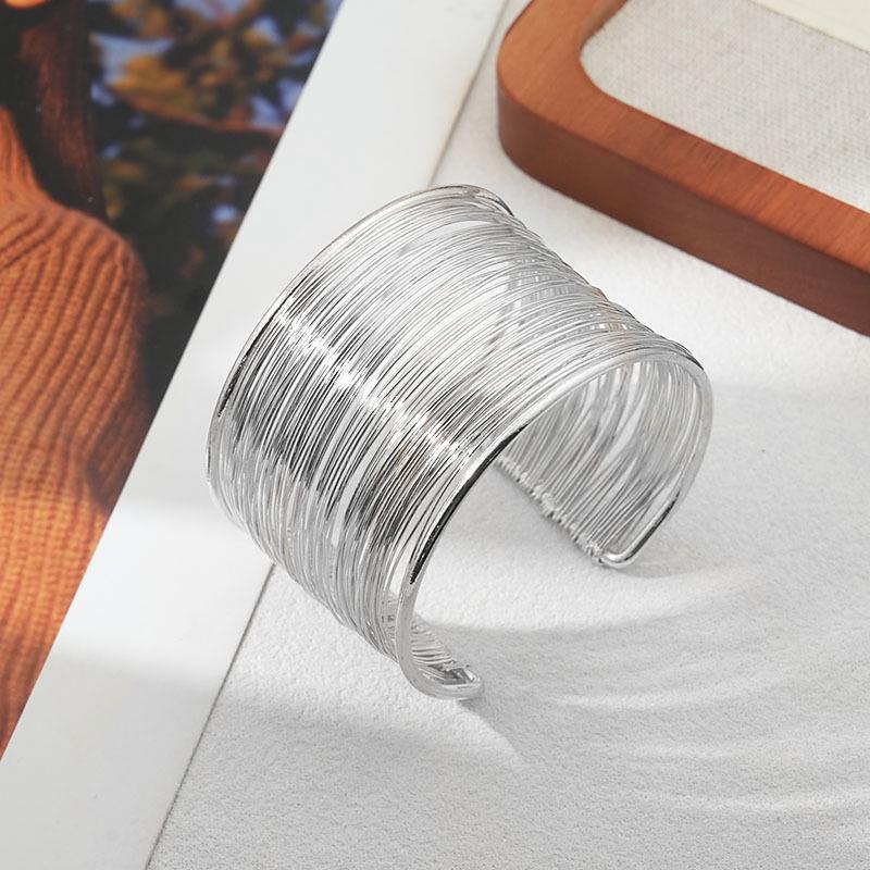 European Vintage Punk Style Open Cuff Bracelet for Women