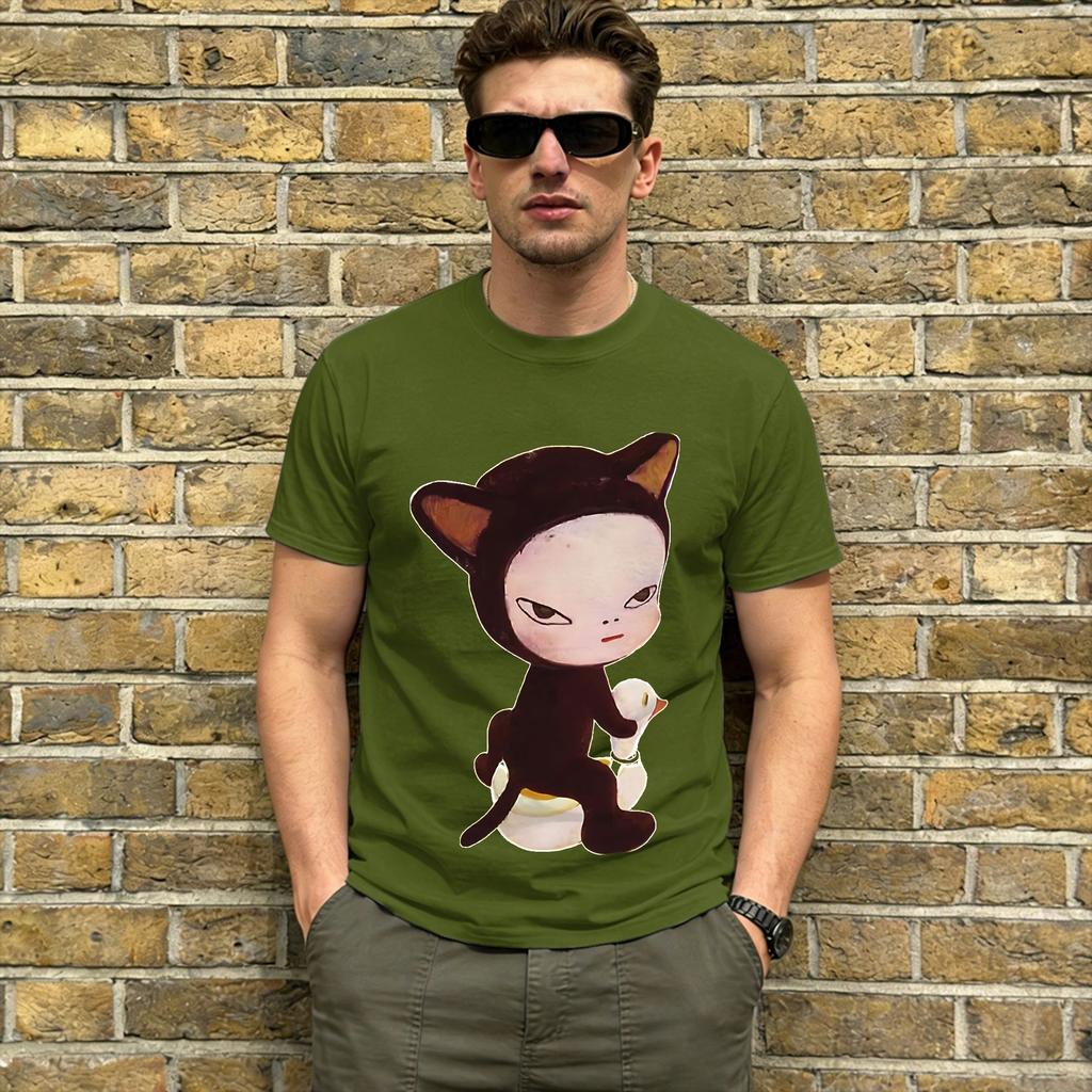 Oversized Tshirt Summer Yoshitomos Nara Leisure Tshirts 100 Cotton Tee Shirt For Couple Aesthetic Plus Size 6xl Short Sleeve