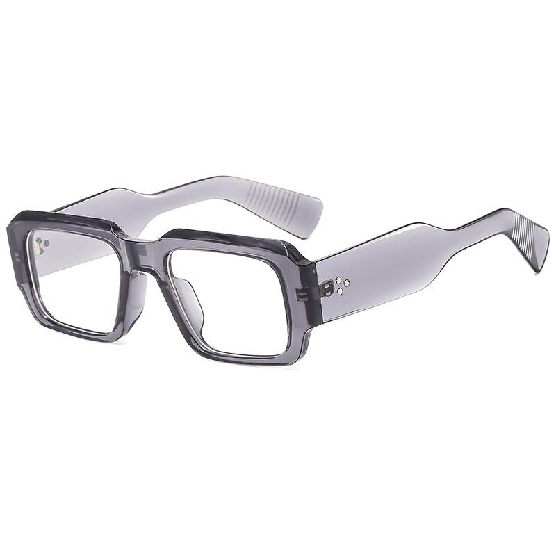 JYL TS Square INS Sunglasses Blue Light Blocking Plain Vision For Daily Wear Z3766