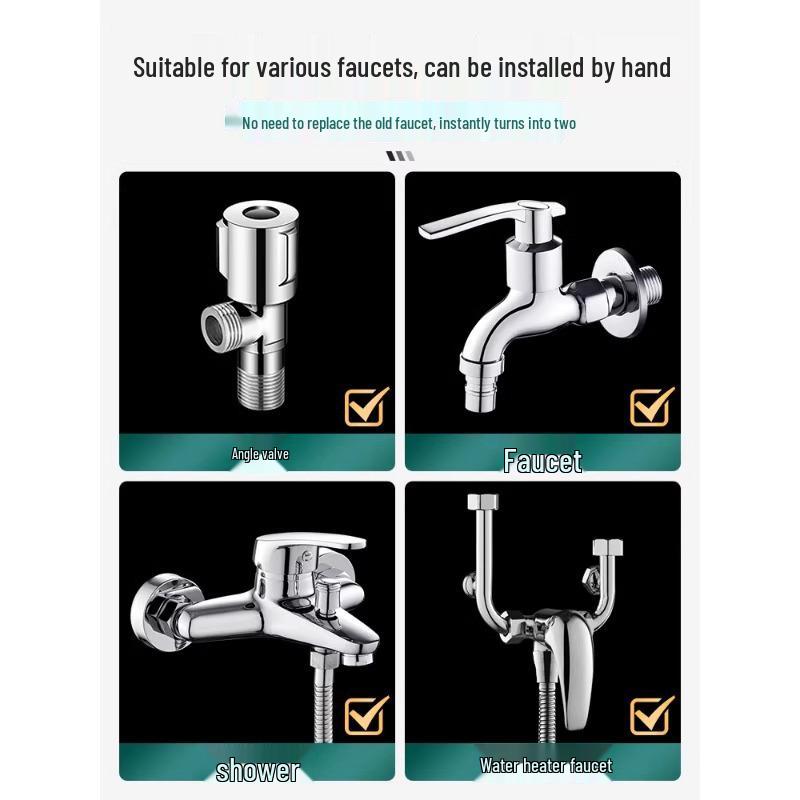 Dual-Outlet Washing Machine Faucet Diverter Valve for Easy Water Distribution