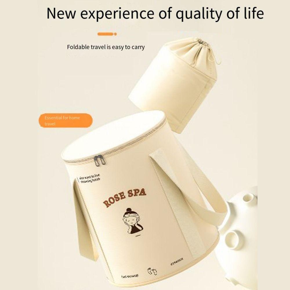 Anti-Leak Collapsible Foot Bath Basin Cartoon Foot Bath Tub Bag Bucket for Soaking Feet  Dormitory