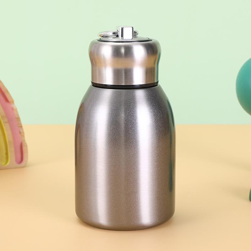 New Stainless Steel Small Fat Cube Water Cup Portable Ring Pocket Cup Double Vacuum Stainless Steel Thermos Cup